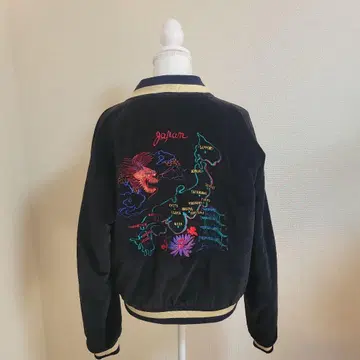 스카잔 드래곤 자수 일본 지도 호랑이