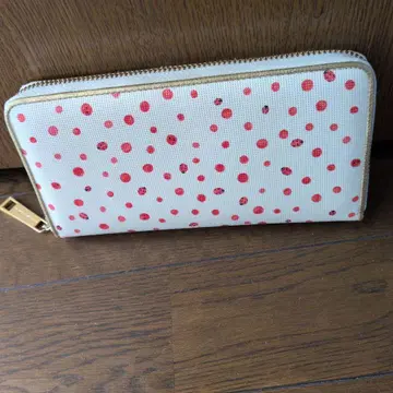 츠모리치사토 물방울 패턴 장지갑 상자 없음