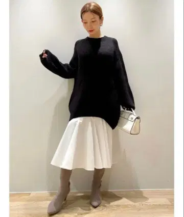 [ 새상품급 ] SNIDEL 헤임볼륨콤비니트 원피스