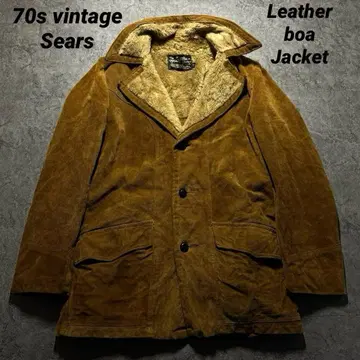 70s vintage Sears Leather boa Jacket Y2K
