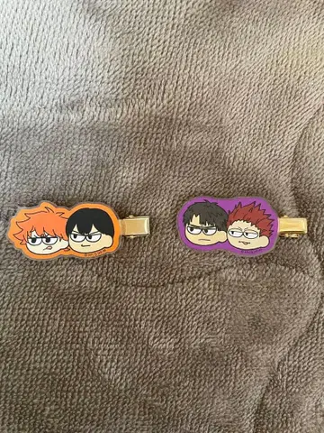 하이큐 지로리 앞머리 클립 카라스노&화이트토리자와