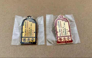 나가노 올림픽 기념 젠코지 종 모양 핀 배지 2개 세트