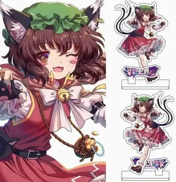 동방 프로젝트 아크릴 스탠드 리버서블 인쇄 보로 그림 주황