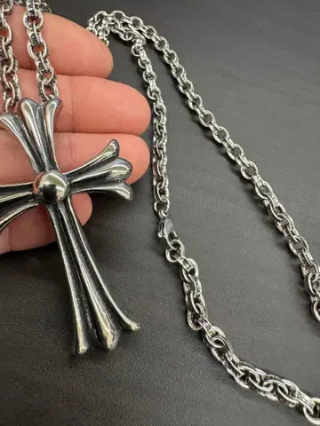 페이퍼 체인 특대형 크로스 목걸이