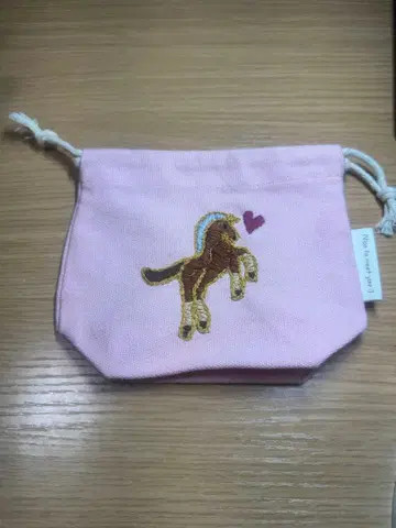 핸드메이드 말 자수 핑크 복조리