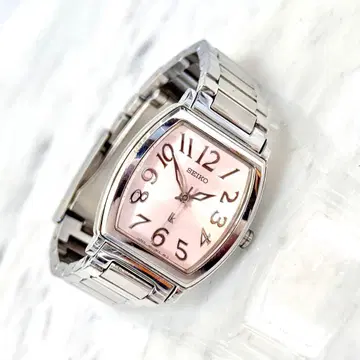 SEIKO 세이코 여성용 손목시계 핑크 은 아날로그 일본제 루키아