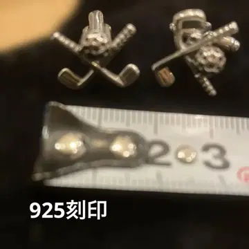 925 각인 실버 골프 클럽과 공 커프스