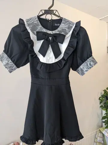 LAFARY 라파리 블랙 미니 원피스 숏팬츠 셋업