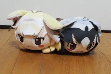 케모노 프렌즈 누워있는 봉제 인형 너구리 & 페넥