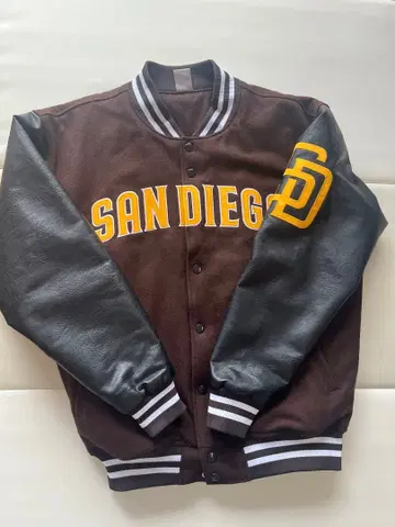 최종 가격 인하 샌디에이고 바시티 자켓 브라운/블랙