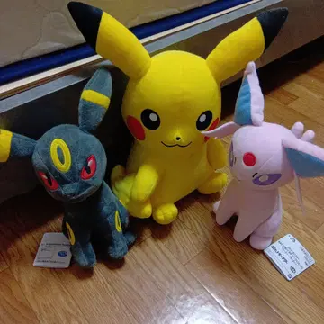 피카츄 에브이 블래키 봉제 인형 세트