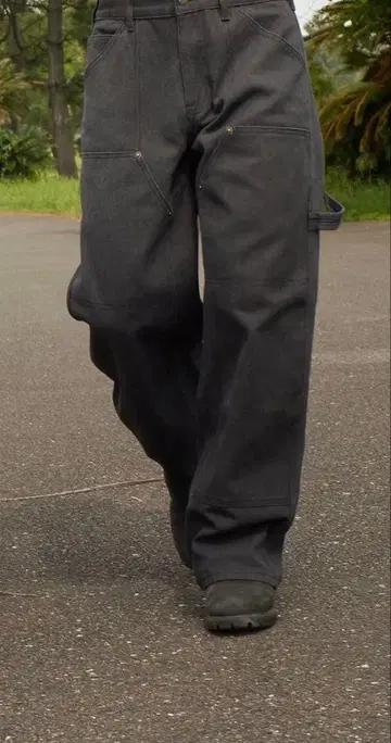 BELVET 2Pocket double knee 워크 팬츠 그레이