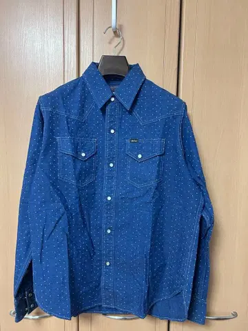 Deluxeware 네이비 도트 무늬 셔츠 L