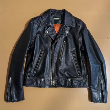 Attick by Johnbull 블랙 가죽 라이더 자켓