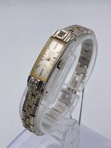 시티즌 노블 수동 와인딩 손목시계 실버 21석 빈티지 작동 스퀘어 레어