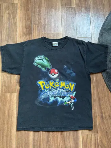 90's 포켓몬 Gotta catch 'em all T셔츠 블랙