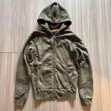새상품급 HYDROGEN 하이드로겐 지퍼 후드티 M 카모 패턴