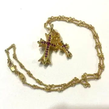 크로스 목걸이 골드 도금