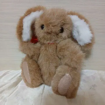 작가님 브라운 토끼 봉제 인형