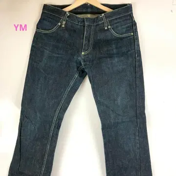 레어 디자인 코다와리 가공 데님 팬츠 인디고 블루 어패럴