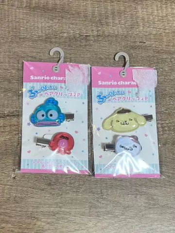 산리오 한교동 푹신푹신 헤어 클립 2개입 정품 봉봉드롭