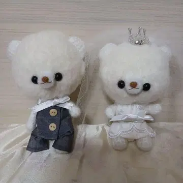 작가님 웨딩 곰 봉제 인형 세트