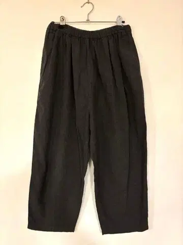 무인양품 야크 혼방 와이드 테이퍼드 팬츠 원사이즈 차콜 그레이