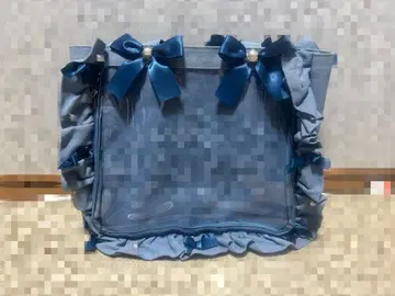 자카마트 A4 프릴 디자인 이타백용 토트백 앤티크 블루