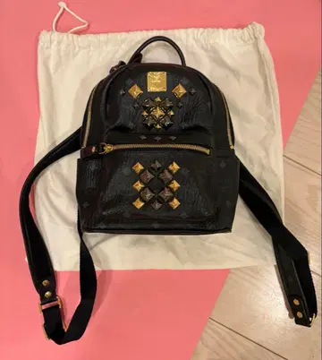mcm 백팩 스터드 블랙