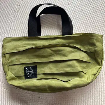 신조 카구라야 KAGURAYA 다다미 테두리 토트백 옐로우 그린