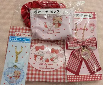 산리오 뽑기 마이멜로디 미니 토트 리본 참 릴르아라모드 파우치