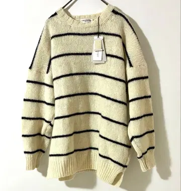 마카라스터 스코틀랜드제 핸드메이드 보더 니트 38