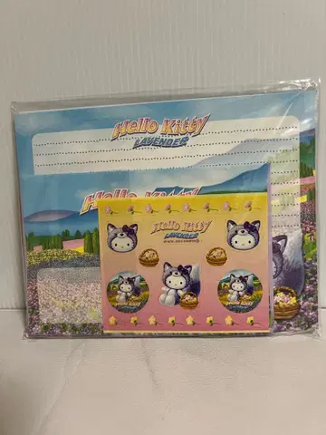2003 Hello Kitty 라벤더 여우 레터 세트 미개봉