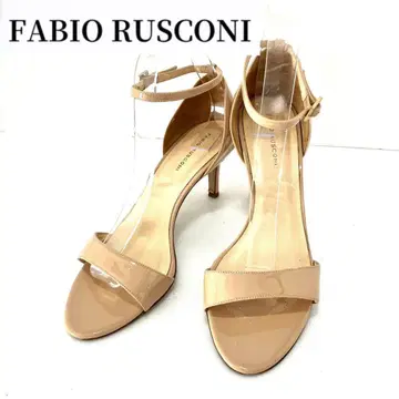 FABIO RUSCONI 파비오 루스코니 베이지 에나멜 샌들 24.5