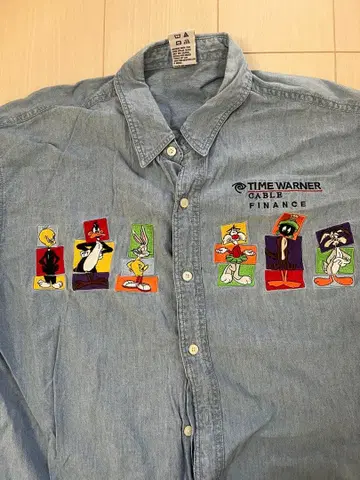 [ 캐릭터 구제 의류 ] TIME WARNER 데님 셔츠 루니툰