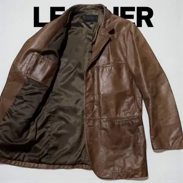 90s maniac works 소가죽 테일러드 가죽 자켓 빈티지