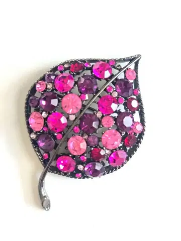 SALE 벼룩시장 앤티크 브로치 리프 프랑스 빈티지