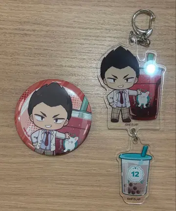 하이큐 BullPulu 콜라보 긴다이치 유타로 캔뱃지 아크릴 블록 외