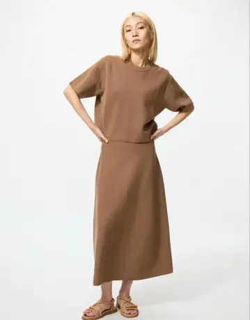 UNIQLO 워셔블 밀라노 리브 셋업