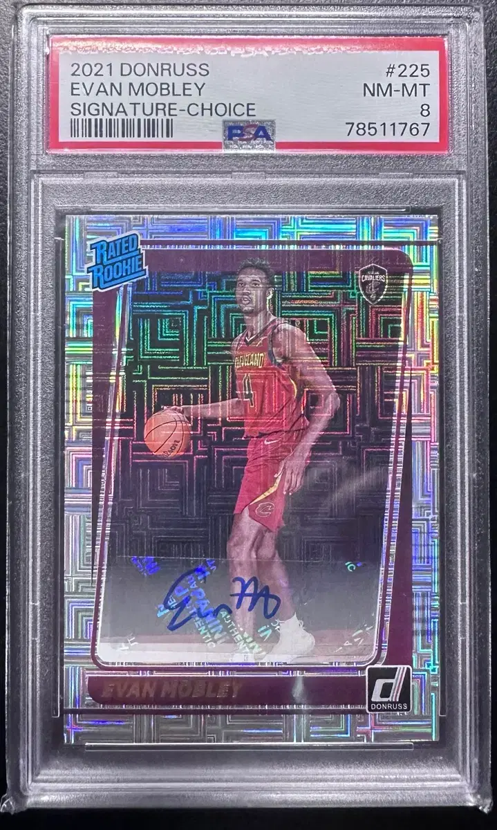 2021 Donruss 에반 모블리 친필 사인 카드 루키