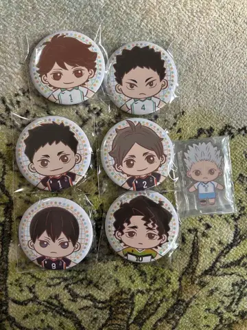 하이큐 세가 럭키 쿠지 캔뱃지 아크릴 스탠드 마스코트