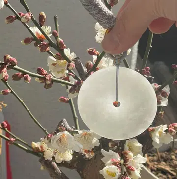 천연 미얀마 (A급) 비취 펜던트 감정서 포함