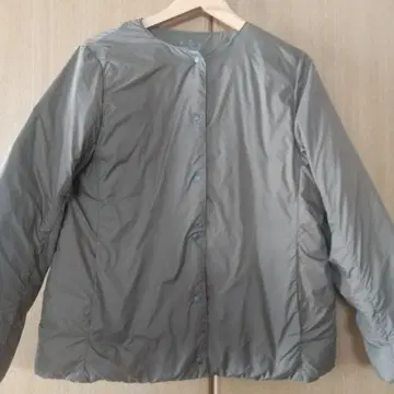 무인양품 경량 다운 포켓터블 노카라 자켓