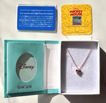 [기프트 박스 포함] Disney 미키 모양 스와로브스키 목걸이
