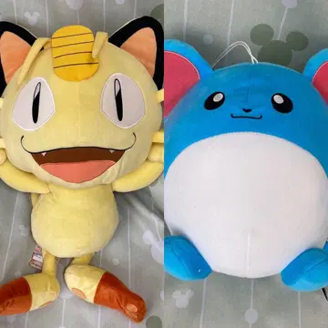 포켓몬 나옹(냐스) 마릴 봉제 인형