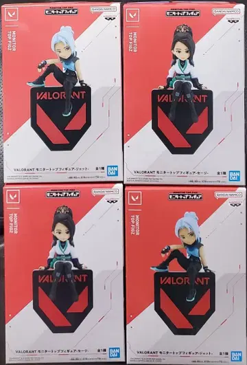 VALORANT 모니터 탑 피규어 제트 & 세이지 2종 x 2 선착순