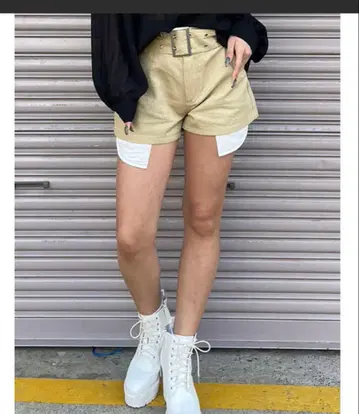 EGOIST 아일렛 벨트 트윌 숏팬츠 7,990엔