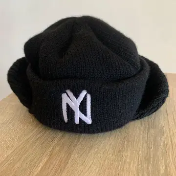 comesandgoes 블랙 니트 모자 귀마개 포함