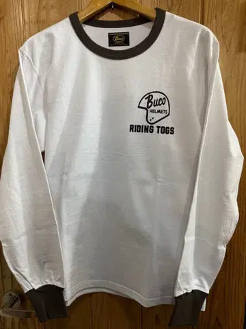 BUCO 롱 슬리브 프린트 링거 T셔츠