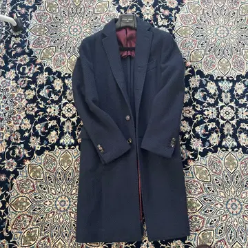 스틸레 라티노 네이비 체스터 코트